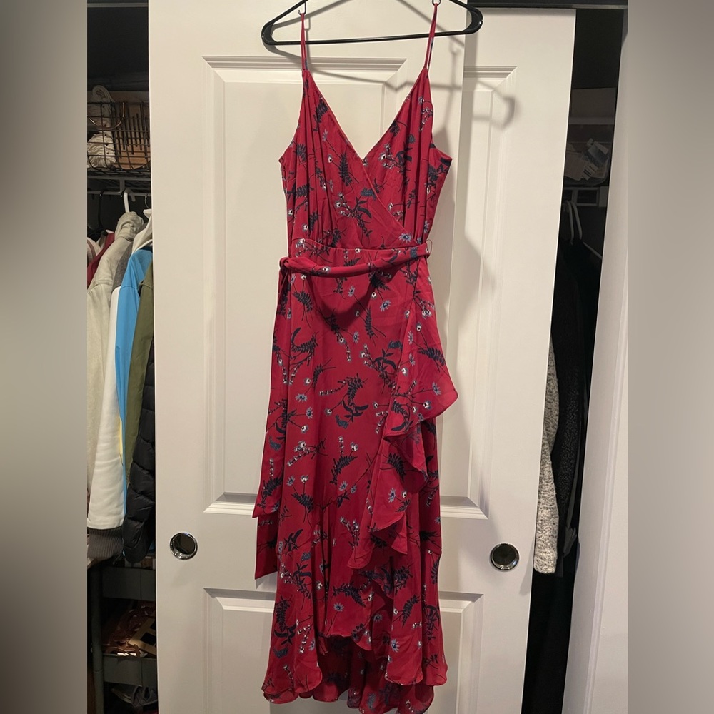Jcrew High Low ruffle dress